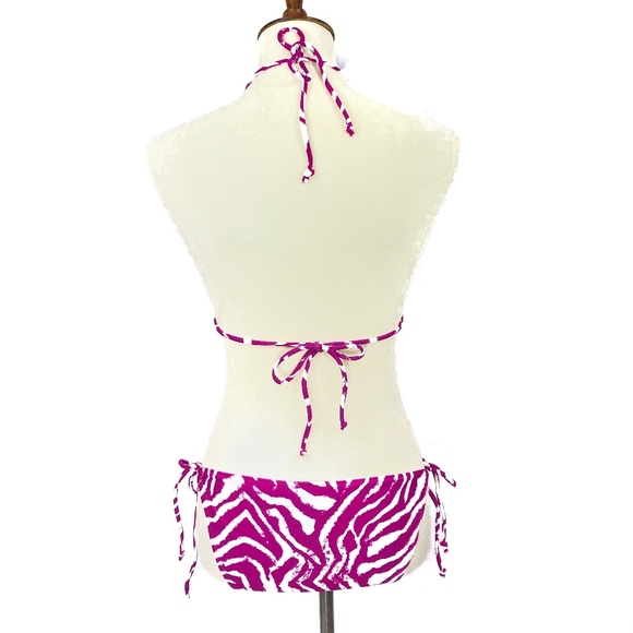 Ingear Purple and White Zebra Print String Bikini - Picture 4 of 8